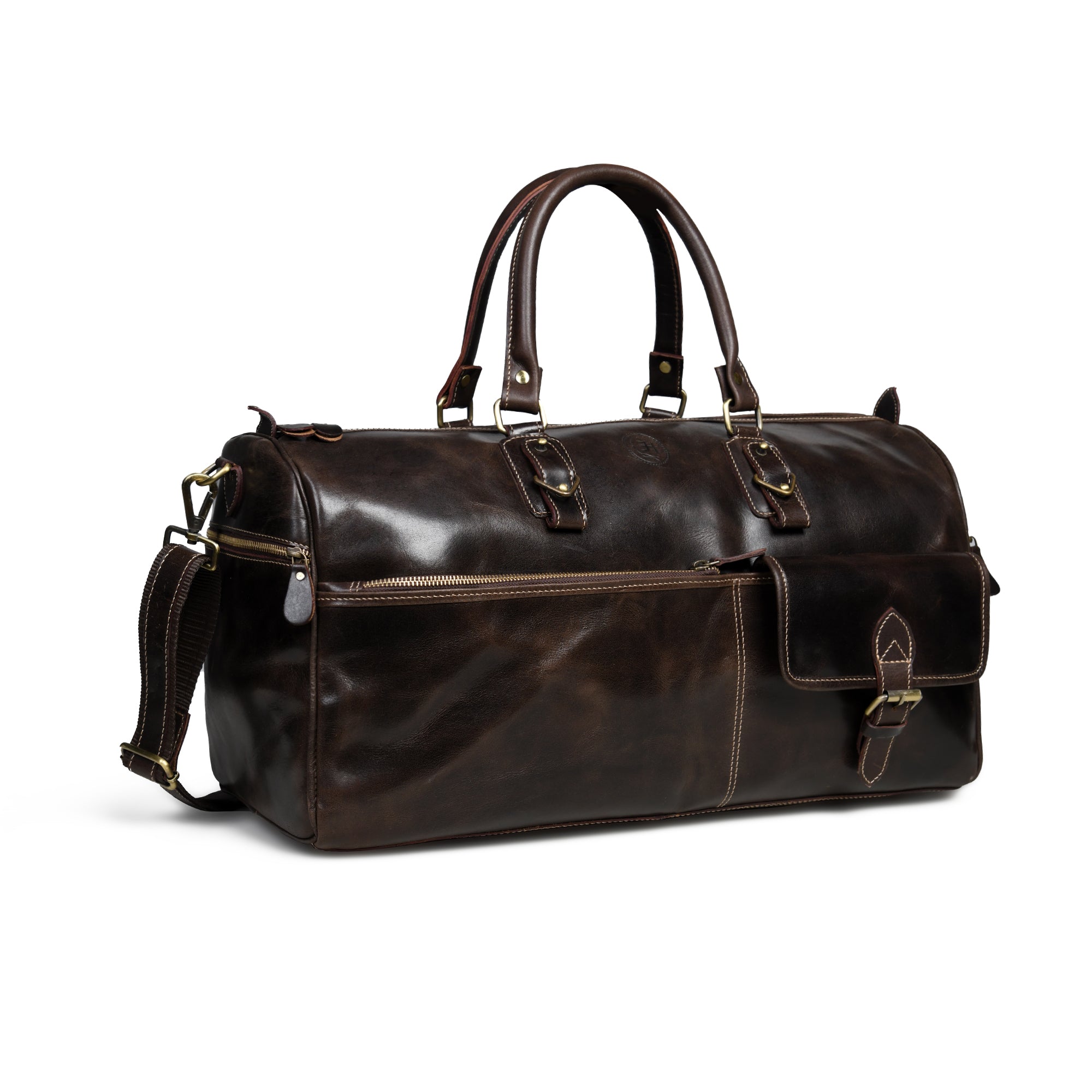 The Odyssey Leather Travel Duffel - Tan Colour